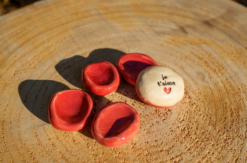 Worry Stone Je t'aime Bleu