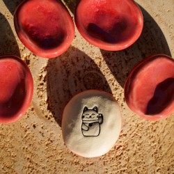 Worry Stone en céramique Lucky Cat Maneki Neko