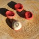 Worry Stone Coeur Ex Voto Rouge