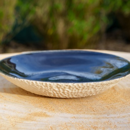 Coupelle en porcelaine blanche et noire