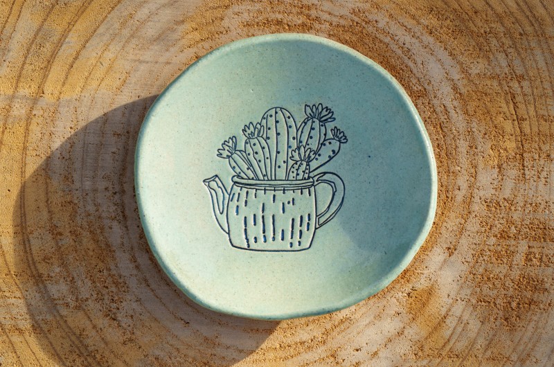 Coupelle Cactus et arrosoir