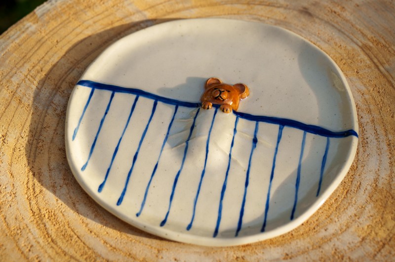 Petite assiette ours dormeur