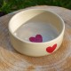 Bol grand coeur rouge