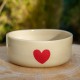 Bol grand coeur rouge
