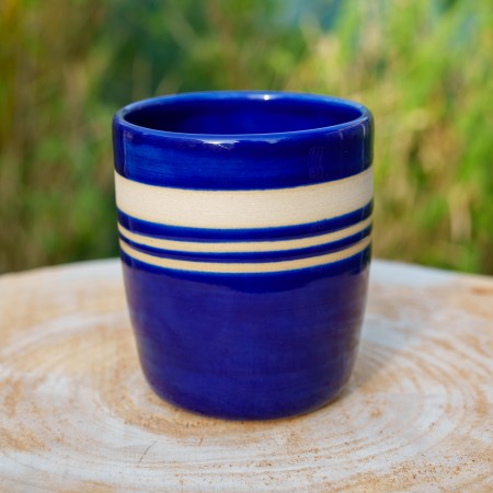 Pot droit bleu cobalt