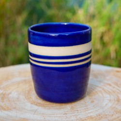 Pot droit bleu cobalt