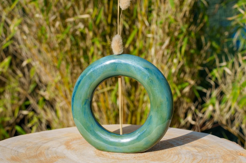 Vase Donut Vert et bleu