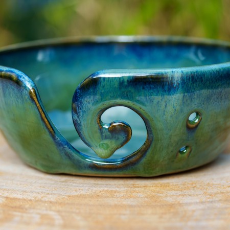 Bol à tricot Bleu vert