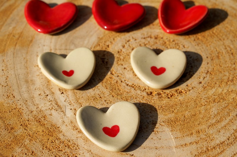 Worry Stone Coeur Rouge