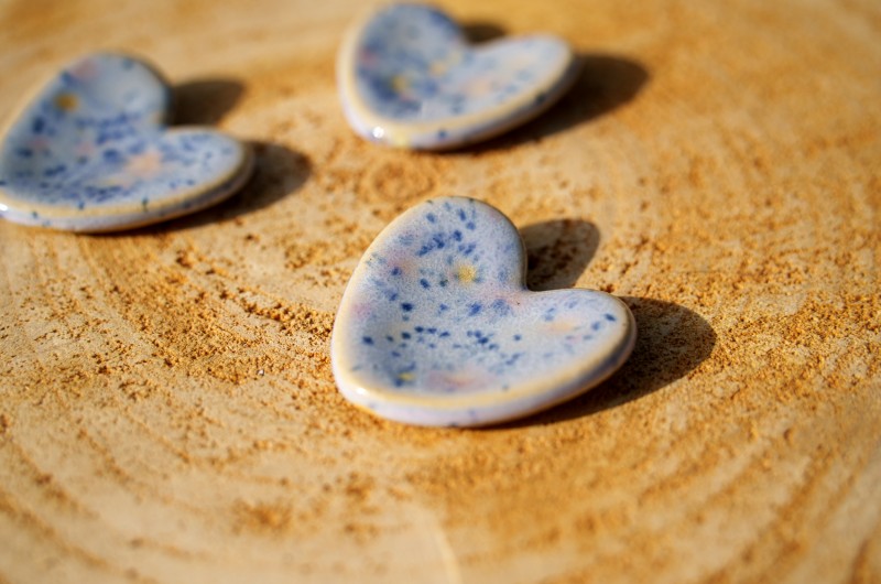 Worry Stone Coeur Violet