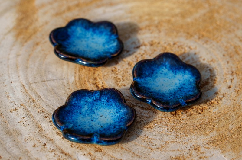 Worry stone Fleur bleue