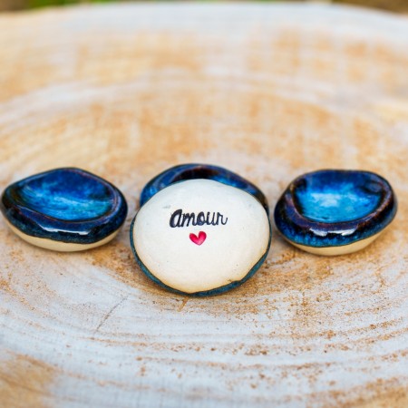Worry Stone Amour Bleu