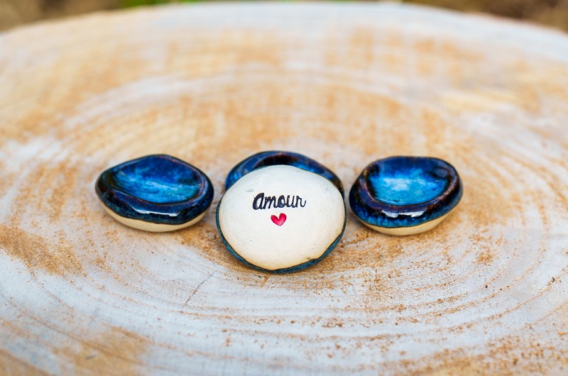 Worry Stone Amour Bleu