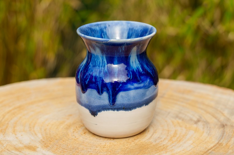 Vase bleu et blanc