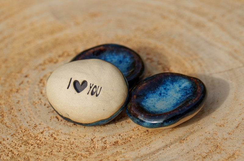 Worry Stone I Love You en céramique