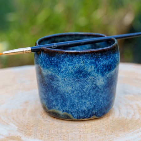 Pot pour pinceaux bleu