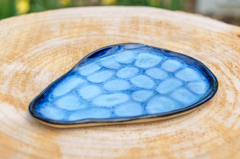 Coupelle écailles bleues