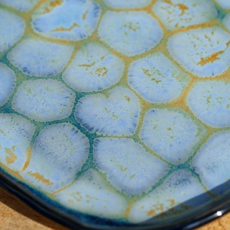 Coupelle écailles vertes et bleues