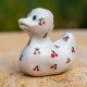 Canard en céramique Fait Main - Motif Cerises