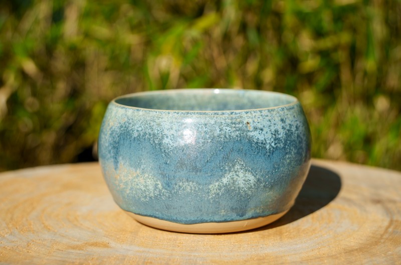 Cache-pot Bleu cristallisé