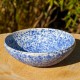 Bol blanc moucheté bleu