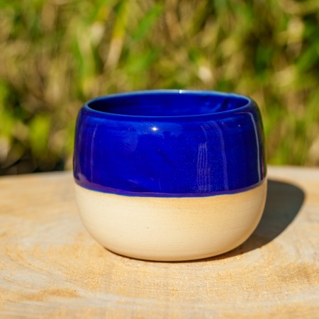 Pot boule bleu cobalt