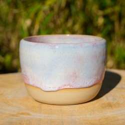 Pot rose et bleu