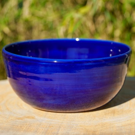 Pot boule bleu cobalt