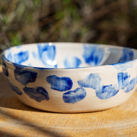 Bol vide-poche bleu et blanc