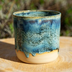 Cache-pot Bleu cristallisé