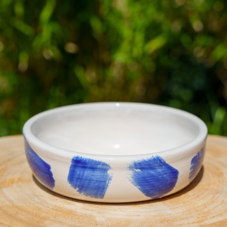 Bol blanc et bleu