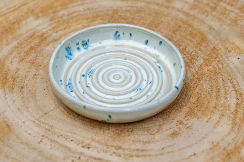 Porte-savon Beige et bleu