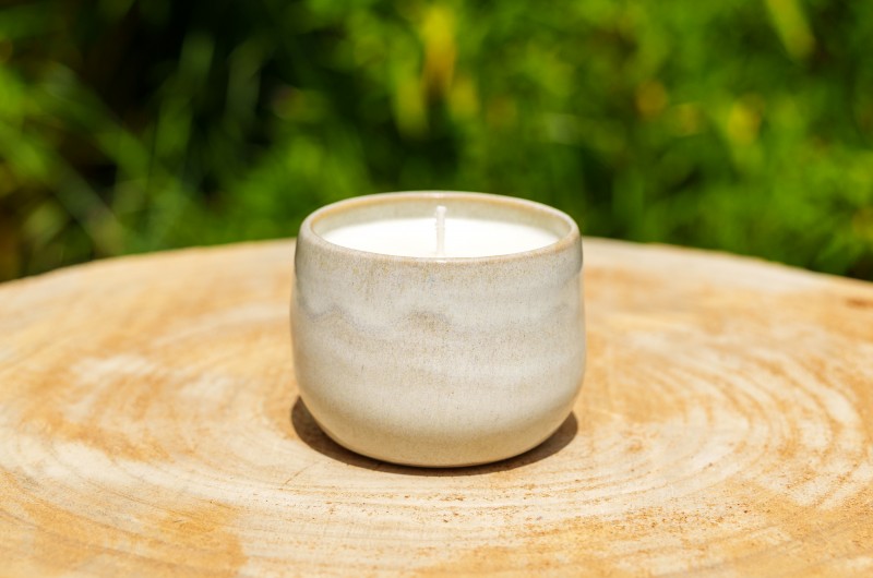 Coupelle beige en terre pyritée