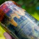 Vase bleu et brun