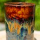 Vase bleu et brun