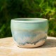 Cache-pot vert et bleu