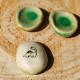 Worry Stone en céramique Dinosaure vert