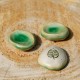 Worry Stone en céramique - Monstera