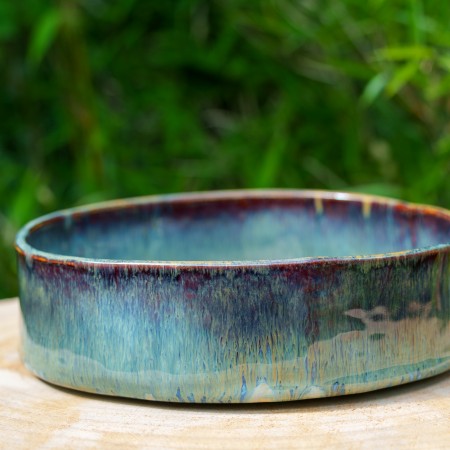 Centre de table vide-poche bleu