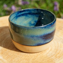 Cache-pot  vert et bleu