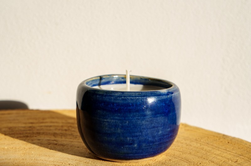 Bougie artisanale Thé de Noël - Bleu