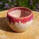 Cache-pot rose et blanc