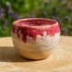 Cache-pot rose et blanc