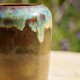 Vase bleu et brun