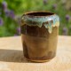 Vase bleu et brun