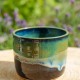 Cache-pot  vert et bleu