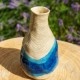Vase bleu et beige