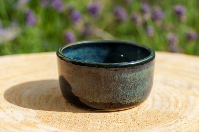 Pot  droit noir et bleu
