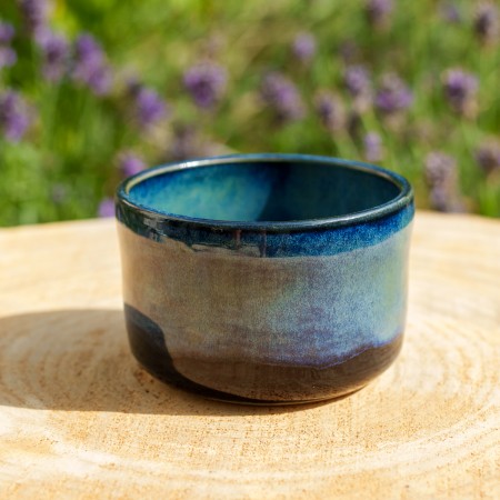 Pot  droit noir et bleu