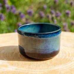 Pot  droit noir et bleu